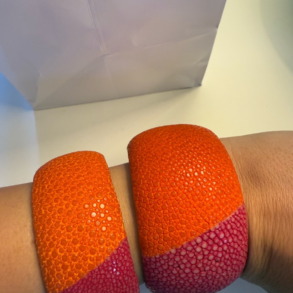 Colorful Pink and Orange Bracelet - Picture 8 of 8